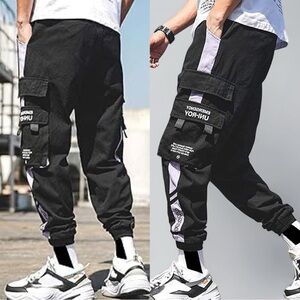 XYXIONGMAO Black Streetwear Hip Hop Cargo Jogger Pants